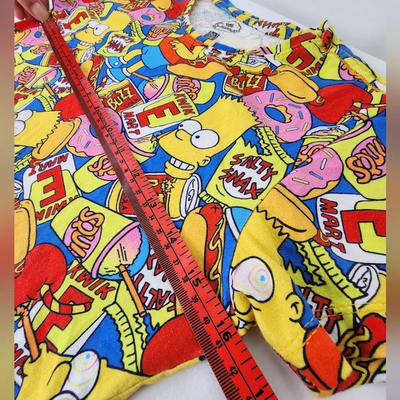 The Simpsons Graphic Print T Shirt Kids Size 10 Bright Wild Fun Pop Culture - Picture 4 of 5